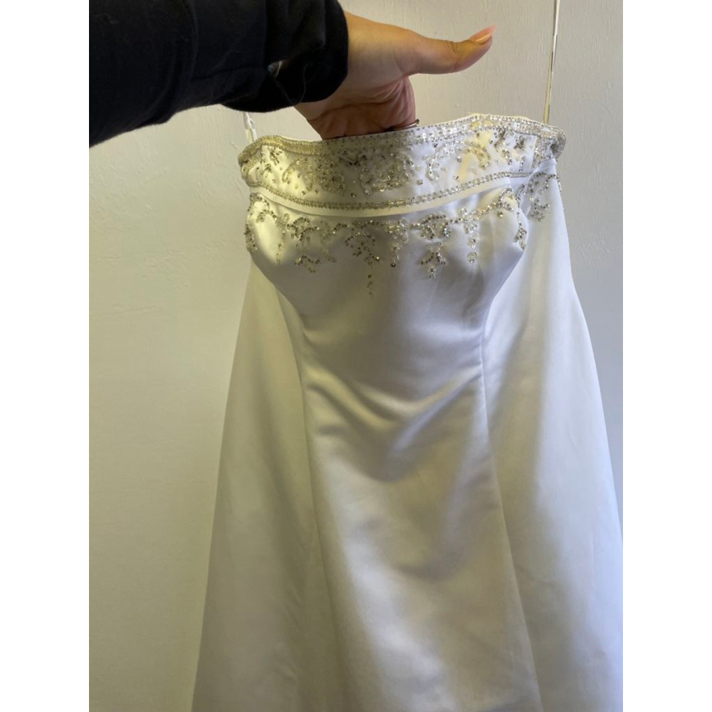 Women's Alfred Angelo Strapless Wedding Dress Size 26 White